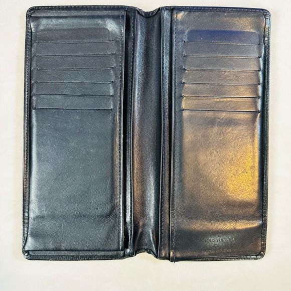 Louis Vuitton Logo Black Leather Long Men’s Unisex Wallet - Picture 8 of 10